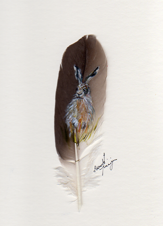 hare-on-feather